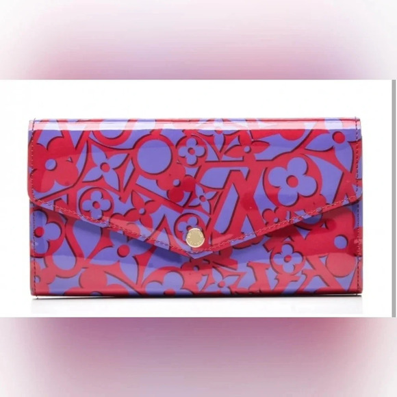 Louis Vuitton Patent Sweet Monogram Sarah Wallet Rose Indien - Picture 1 of 7